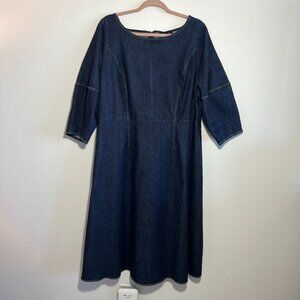 Eloquii Denim Dress, Cotton Blend.  Size 16
